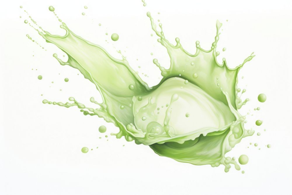 Green tea milk splashing backgrounds refreshment splattered. AI generated Image by rawpixel.