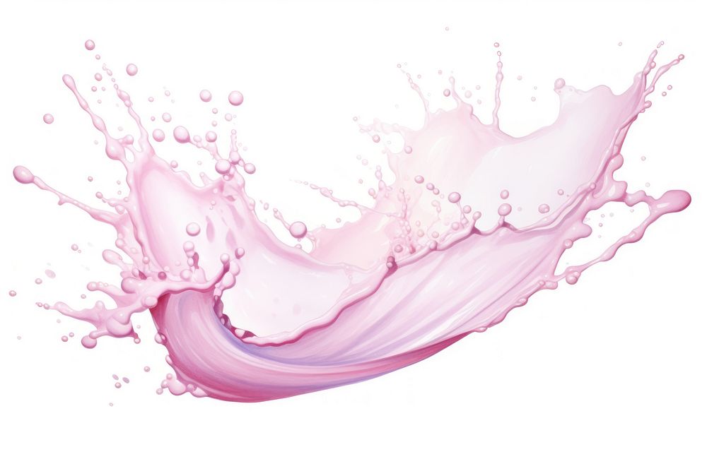 Pink milk splashing backgrounds white background refreshment. AI generated Image by rawpixel.