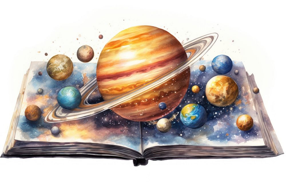 Book publication astronomy universe planet space book. AI generated Image by rawpixel.