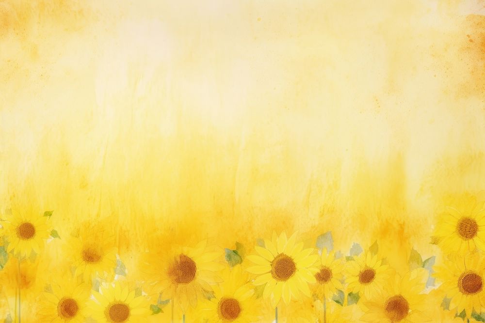 Sunflower tone backgrounds painting plant. AI generated Image by rawpixel.