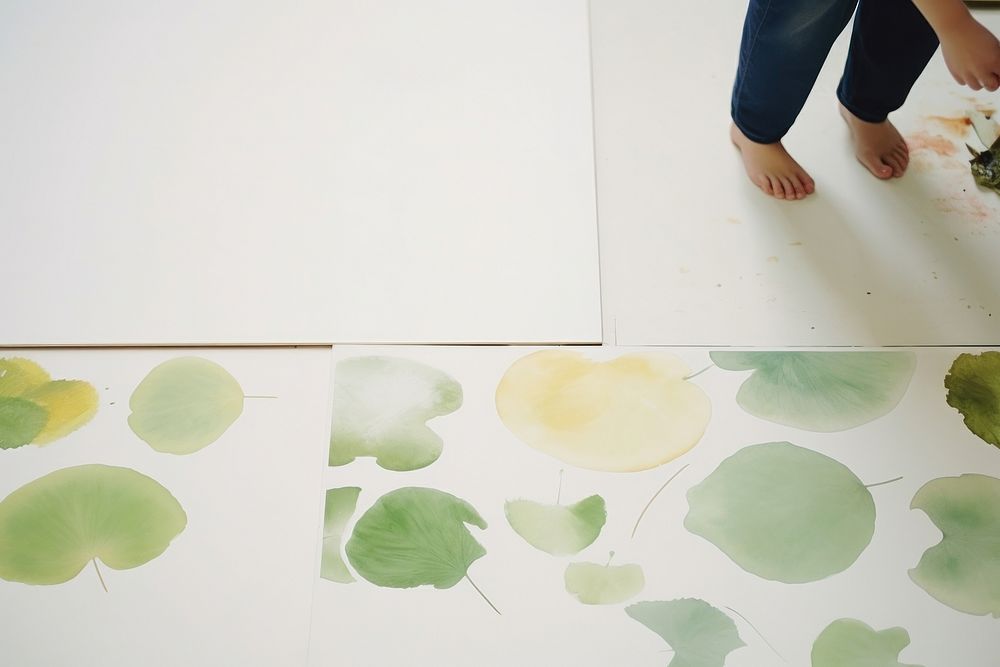 Woman plant floor leaf. AI generated Image by rawpixel.