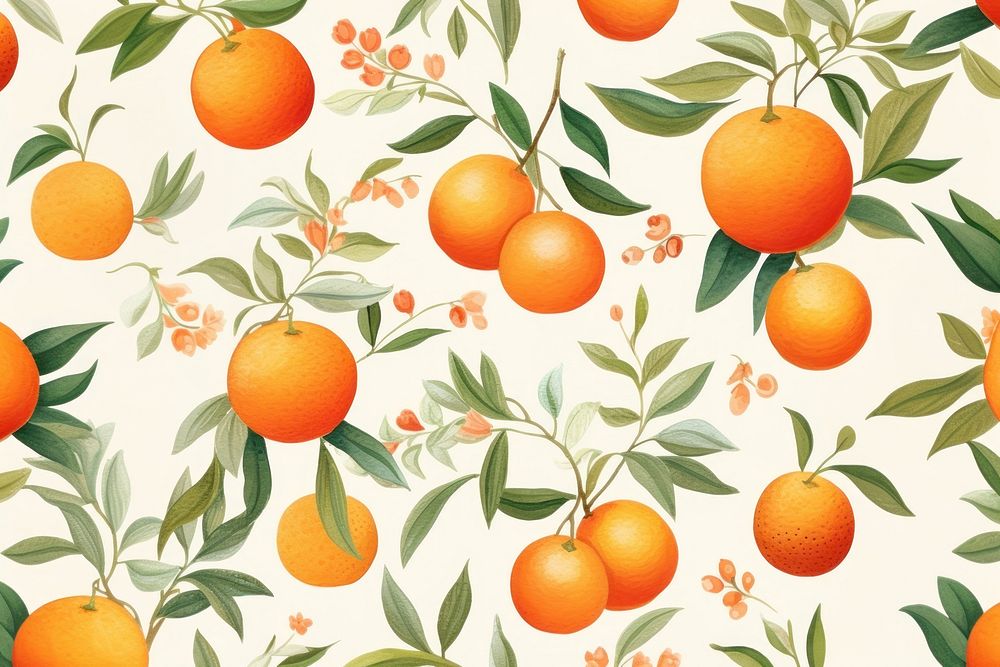 Chinese orange pattern watercolor backgrounds grapefruit plant. AI generated Image by rawpixel.