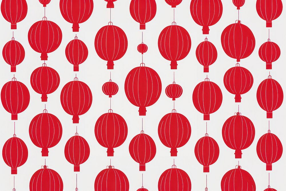 Chinese red lanterns pattern backgrounds balloon. AI generated Image by rawpixel.