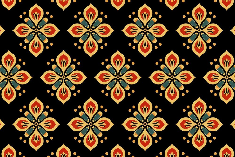 Thai pattern backgrounds shape repetition. AI generated Image by rawpixel.