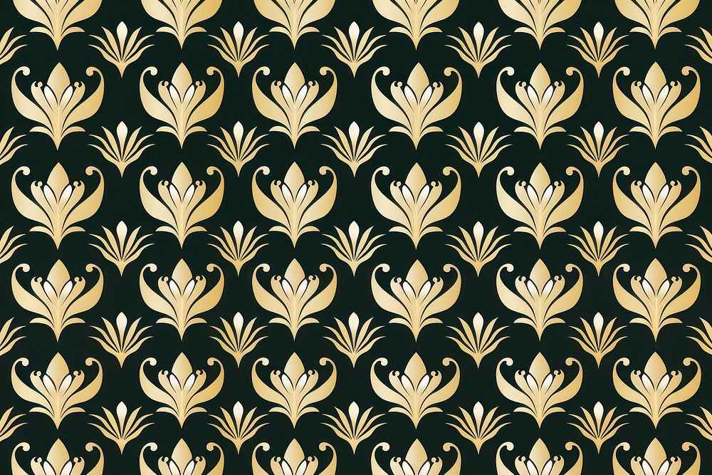 Gold swan pattern backgrounds repetition. AI generated Image by rawpixel.