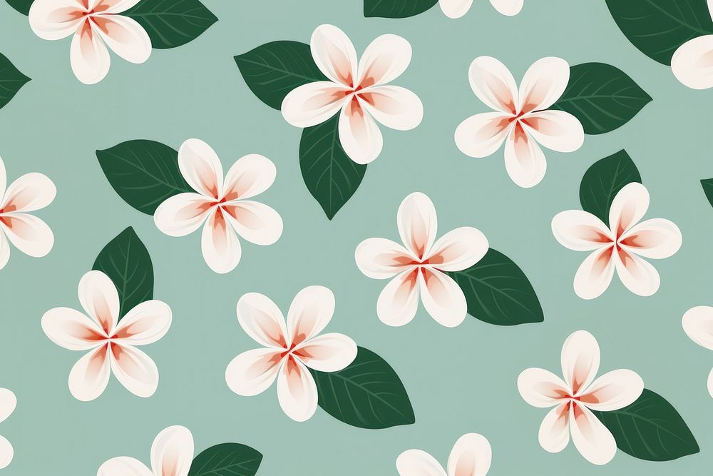 Plumeria pattern backgrounds flower. AI generated Image by rawpixel.