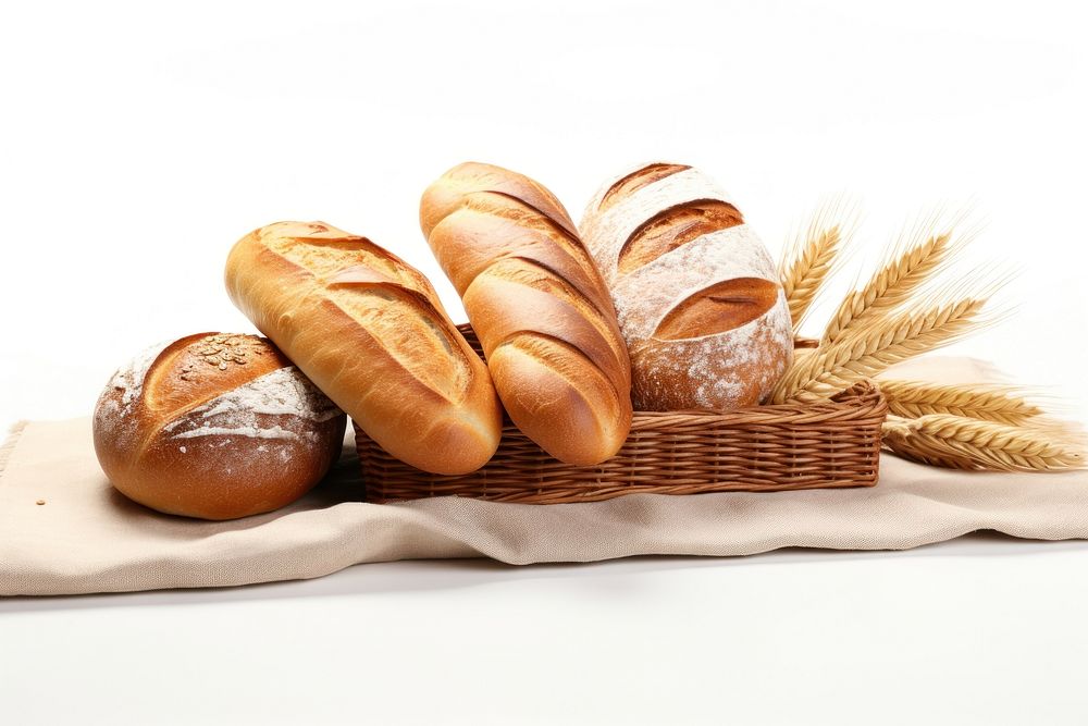 Assorted Breads bread baguette food. AI generated Image by rawpixel.