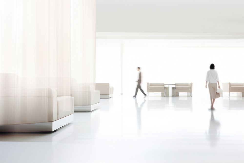 Medical center furniture walking people. AI generated Image by rawpixel.