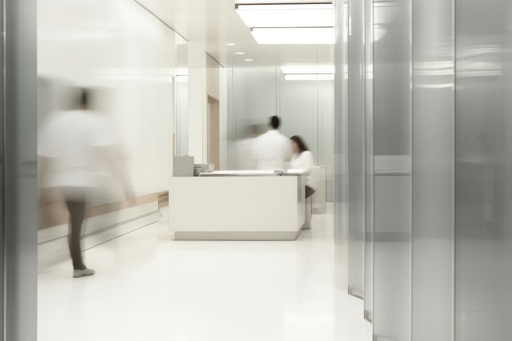 Medical center architecture corridor hospital. AI generated Image by rawpixel.