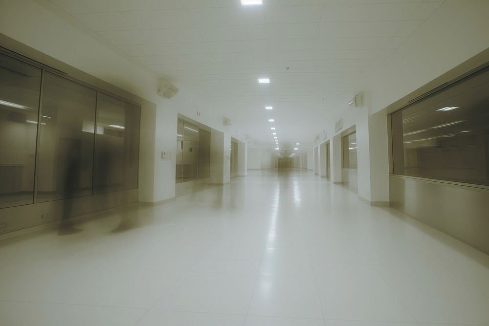 Medical center architecture corridor hospital. 