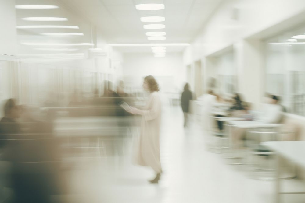 Medical center architecture corridor walking. AI generated Image by rawpixel.