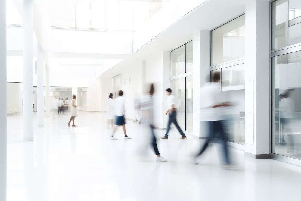 Medical center walking people adult. AI generated Image by rawpixel.