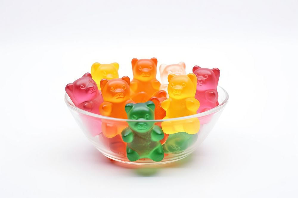 Candy candy bear confectionery food bowl. AI generated Image by rawpixel.