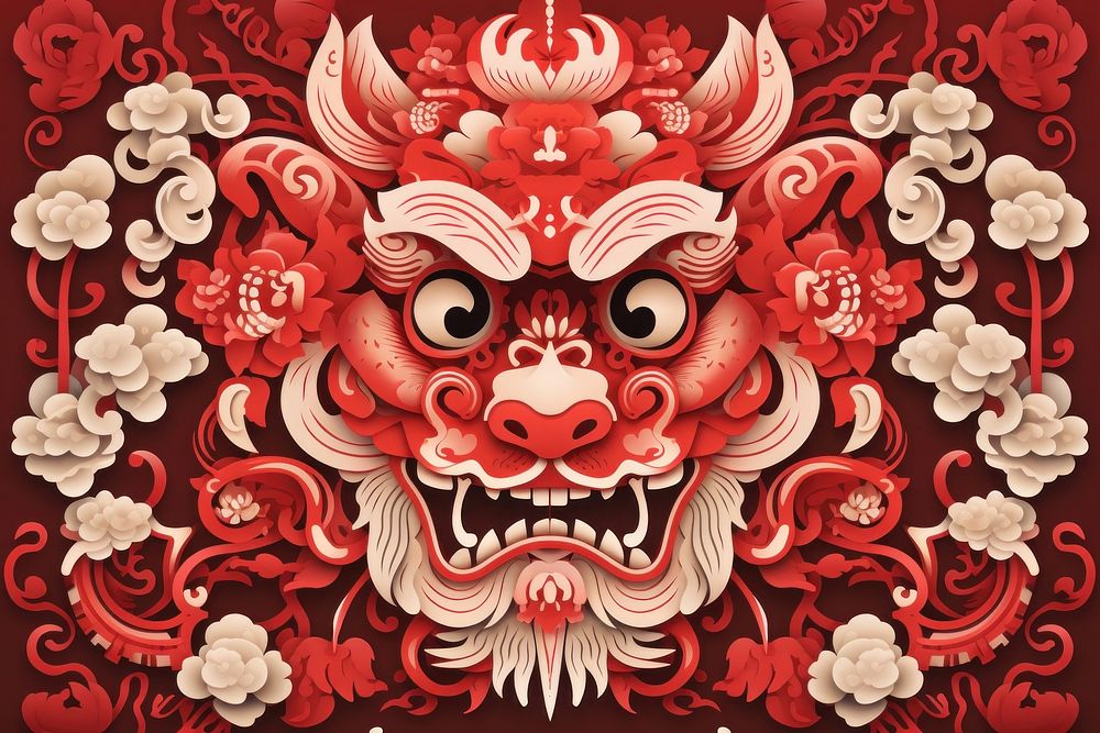 Chinese new year art representation backgrounds. AI generated Image by rawpixel.