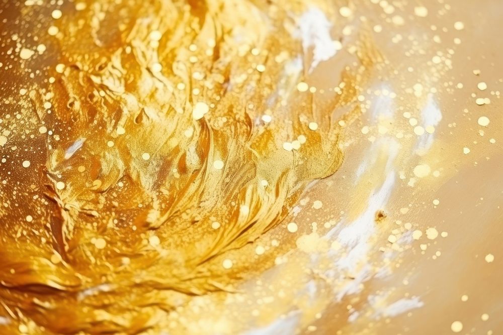 Oil brush texture gold backgrounds abstract. AI generated Image by rawpixel.
