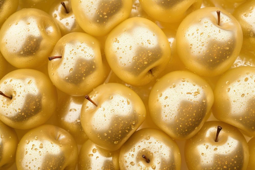Apple pattern texture backgrounds gold food. AI generated Image by rawpixel.
