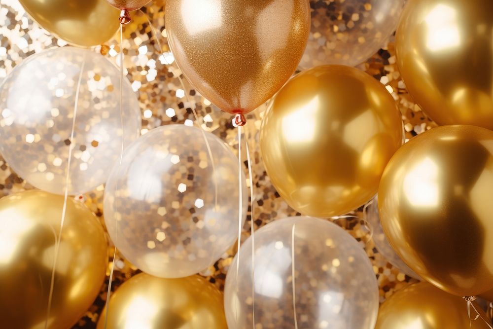 Balloons texture backgrounds christmas gold. AI generated Image by rawpixel.