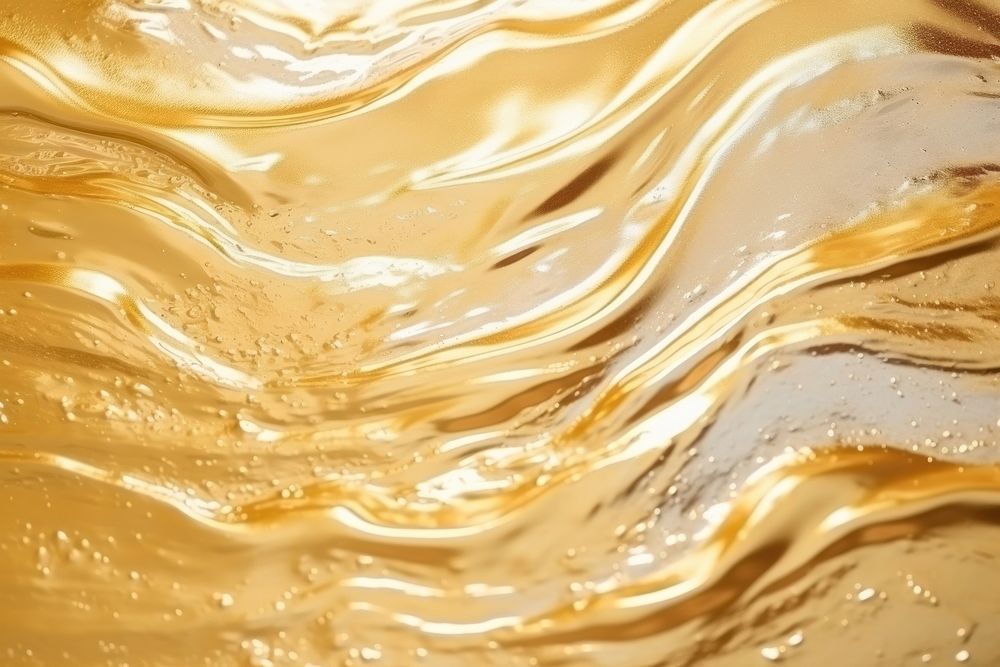 Water wave texture gold backgrounds abstract. AI generated Image by rawpixel.