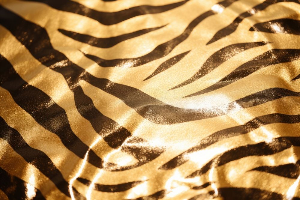 Zebra pattern texture backgrounds gold silk. AI generated Image by rawpixel.