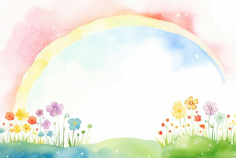 Rainbow backgrounds outdoors nature. AI generated Image by rawpixel.