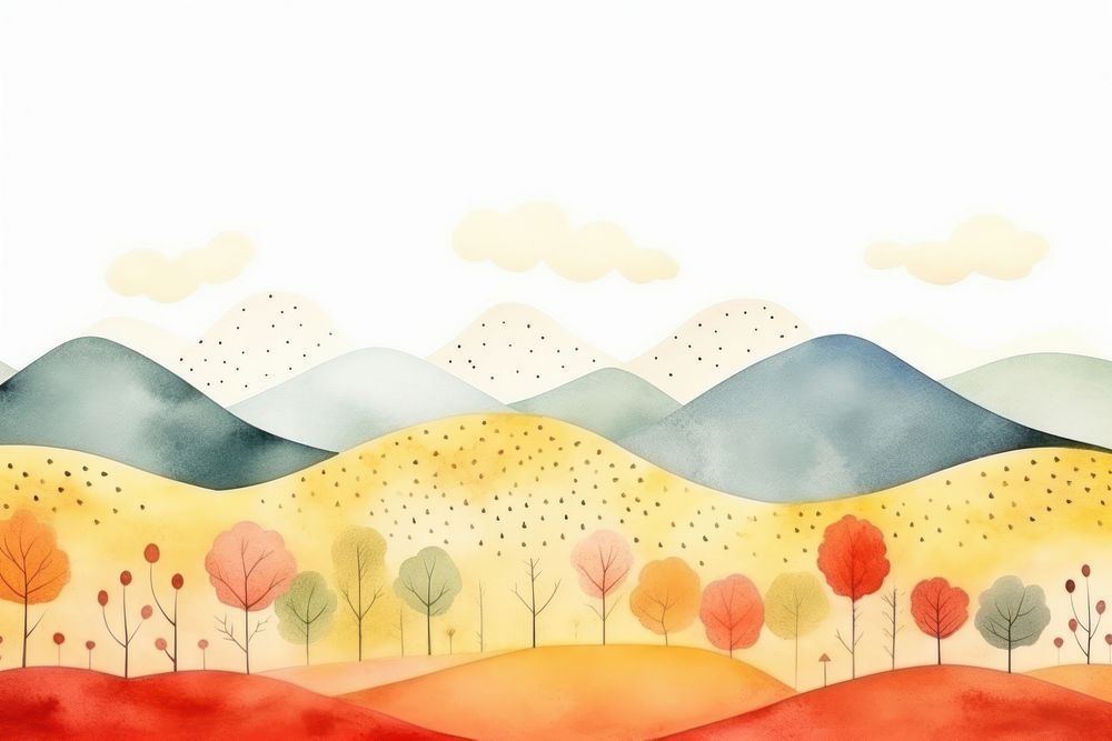 Hills backgrounds outdoors cartoon. AI generated Image by rawpixel.
