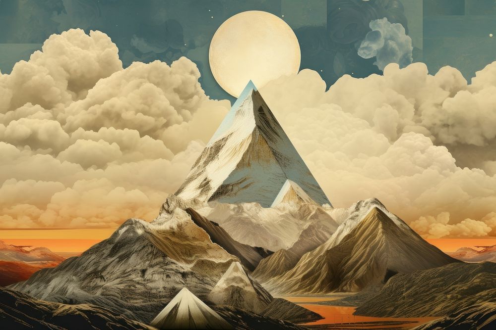 Mountain landscape nature sky. AI generated Image by rawpixel.