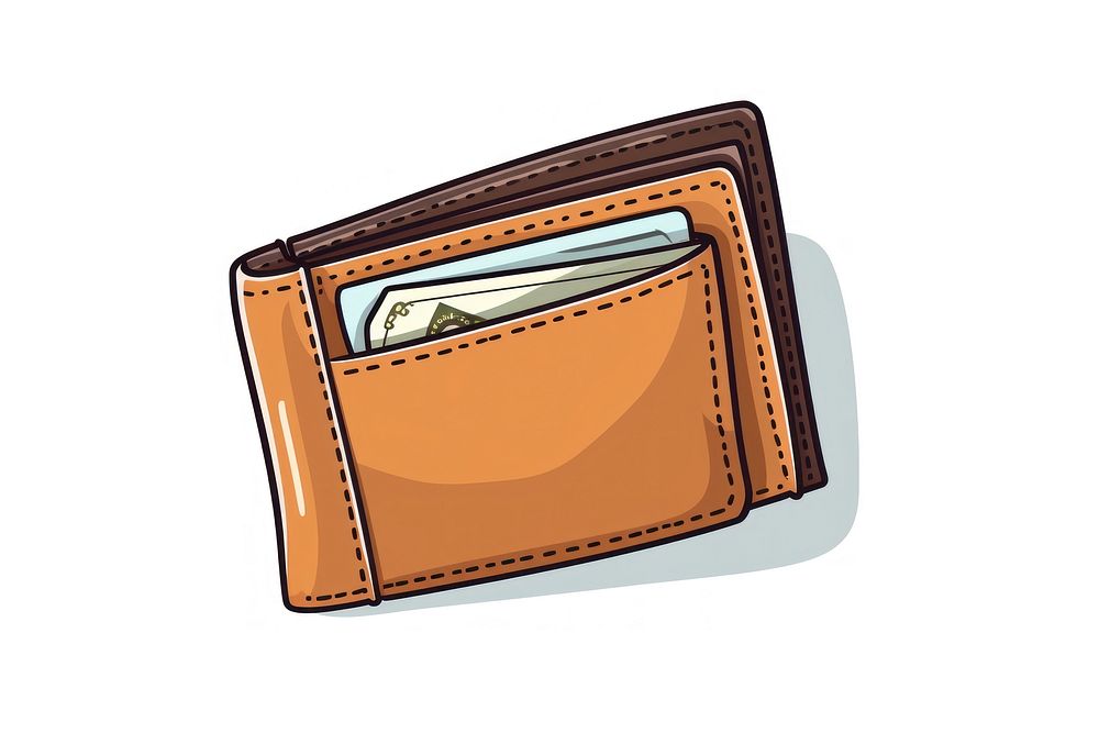 Wallet with money white background accessories accessory. AI generated Image by rawpixel.