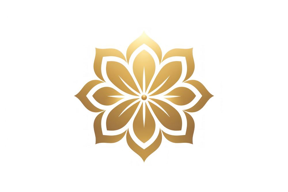 Flower icon pattern plant gold. AI generated Image by rawpixel.