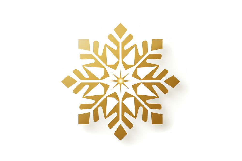 Snowflake icon decoration white gold. AI generated Image by rawpixel.
