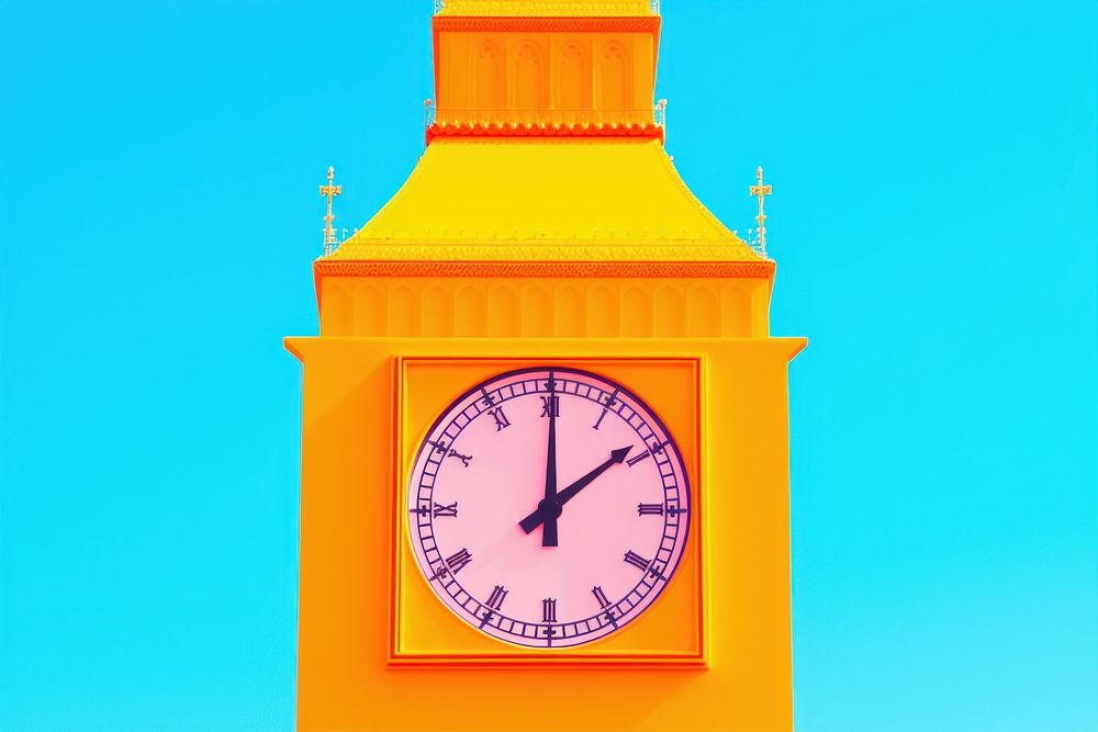 Big ben architecture building clock. AI generated Image by rawpixel.