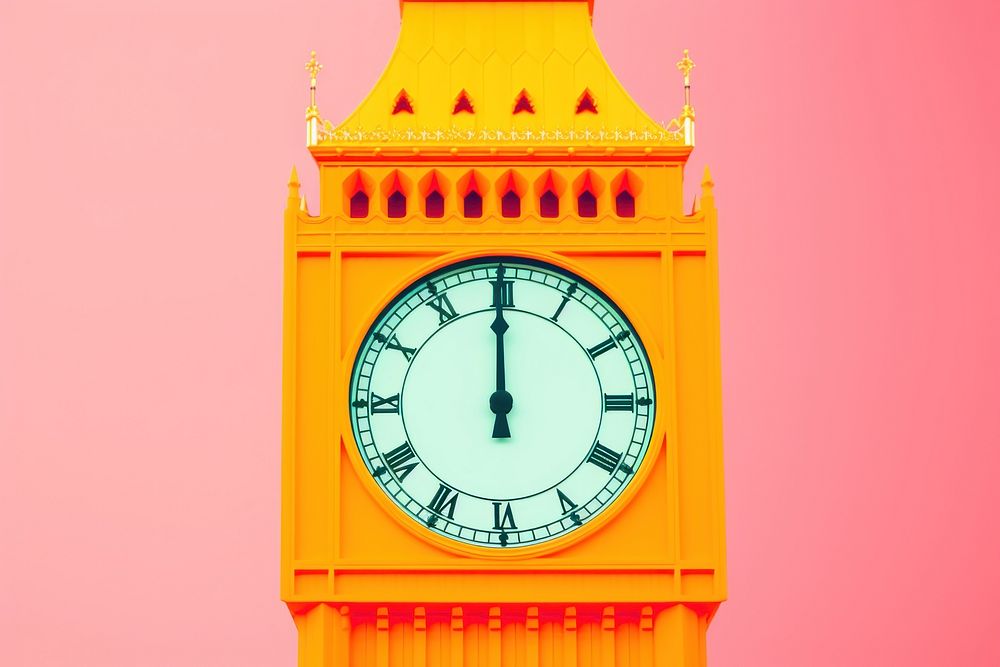 Big ben architecture clock tower. AI generated Image by rawpixel.