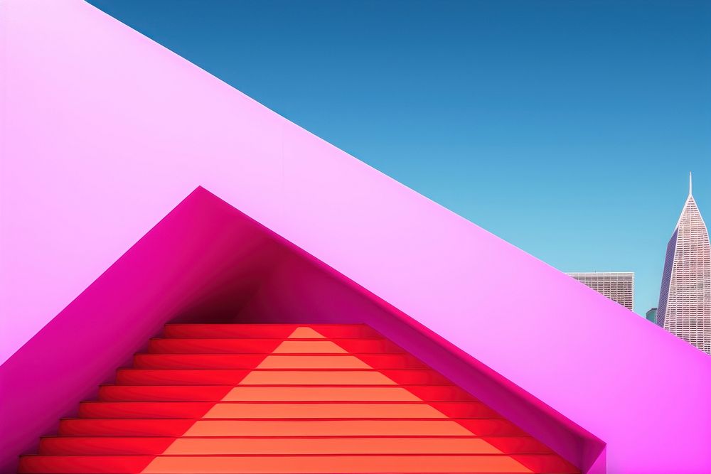 City architecture building staircase. AI generated Image by rawpixel.