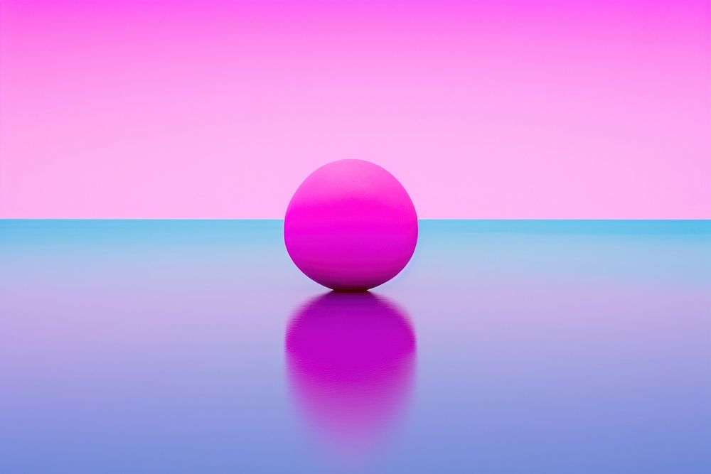 Lake purple sphere ball. AI generated Image by rawpixel.