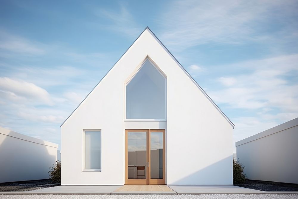 Minimal style white house architecture building window. AI generated Image by rawpixel.