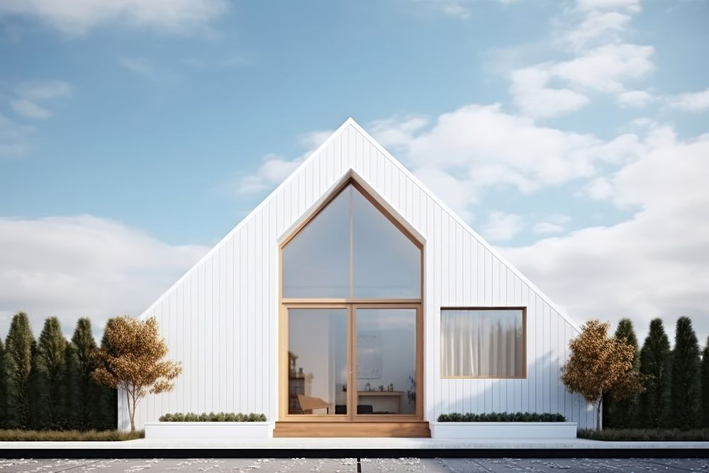 Minimal style white house architecture building outdoors. AI generated Image by rawpixel.