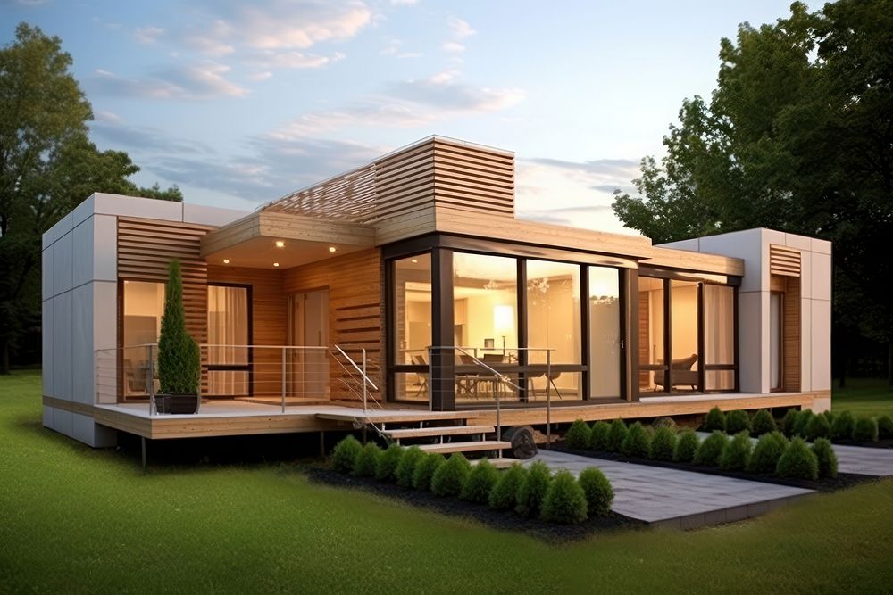 Modular homes exterior designs architecture building house. AI generated Image by rawpixel.