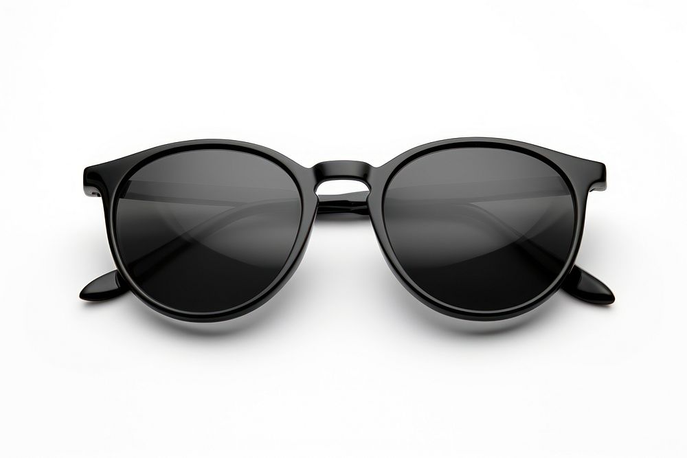 Modern black sunglasses white background accessories monochrome. AI generated Image by rawpixel.