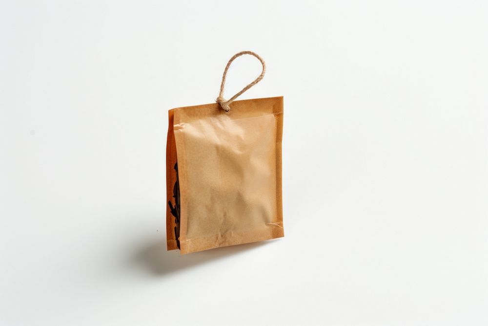 Tea bag handbag white background accessories. AI generated Image by rawpixel.