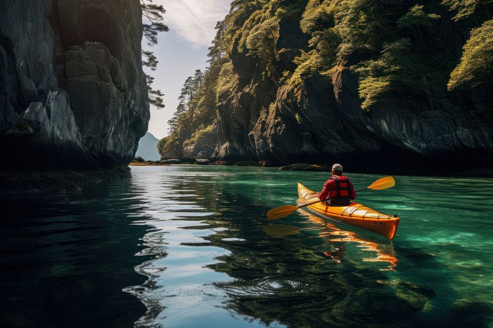 Kayaking recreation canoeing vehicle. 