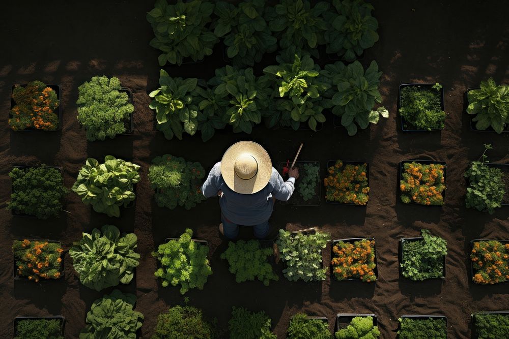 Farm garden plant agriculture. AI generated Image by rawpixel.