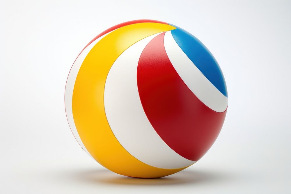 Beach Ball ball sphere yellow. AI generated Image by rawpixel.