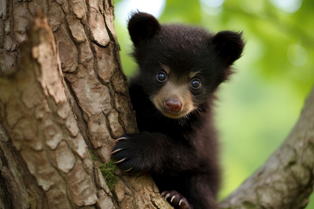 Bear cub wildlife animal mammal. 