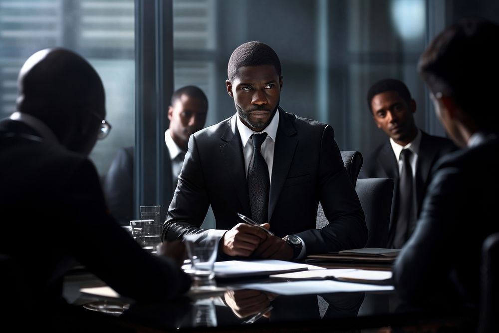 Business man meeting adult black. AI generated Image by rawpixel.
