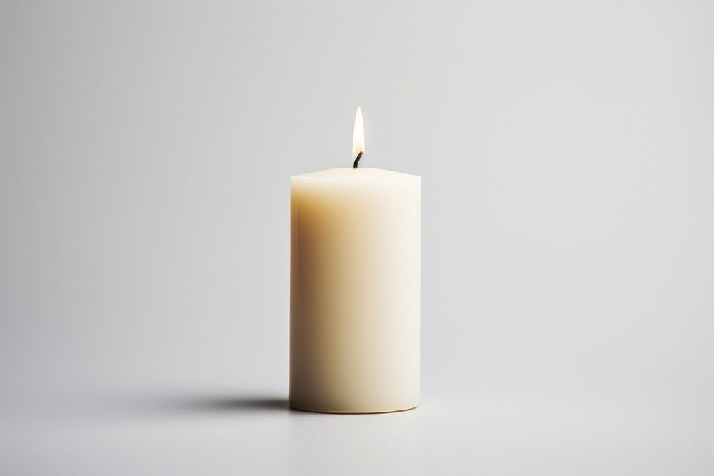 Candle white spirituality simplicity. AI generated Image by rawpixel.