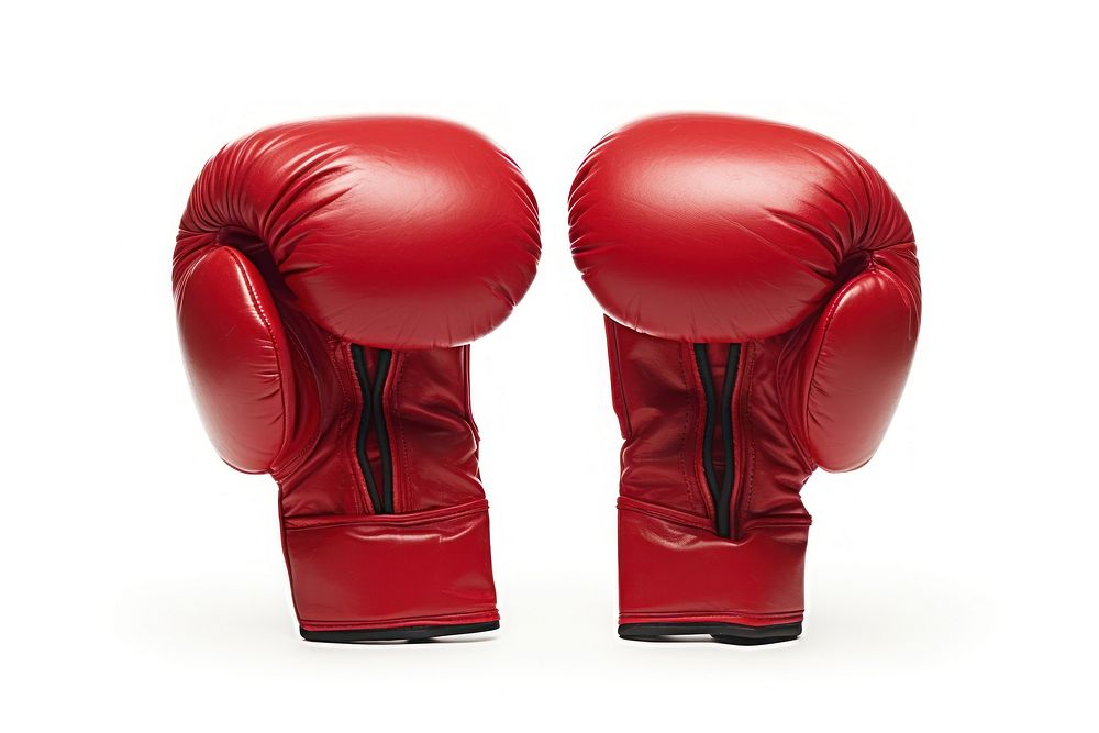 A pair of boxing gloves white background aggression protection. AI generated Image by rawpixel.