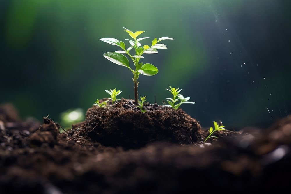 A plant sapling outdoors nature green. AI generated Image by rawpixel.
