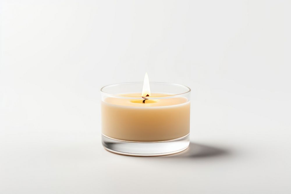 Tealight small Candle candle white background simplicity. AI generated Image by rawpixel.