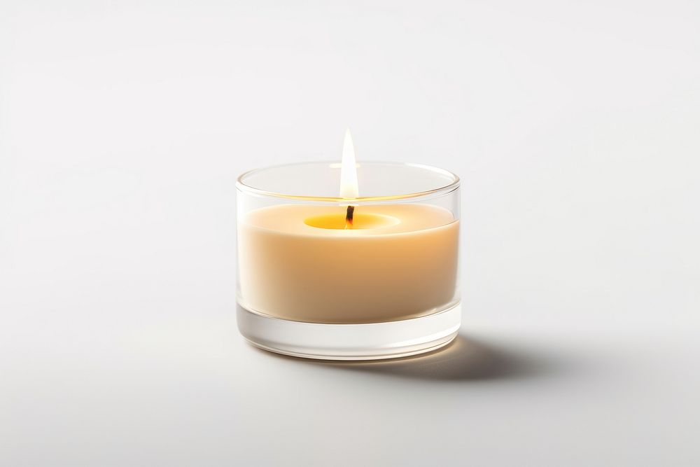 Tealight small Candle candle white background refreshment. AI generated Image by rawpixel.