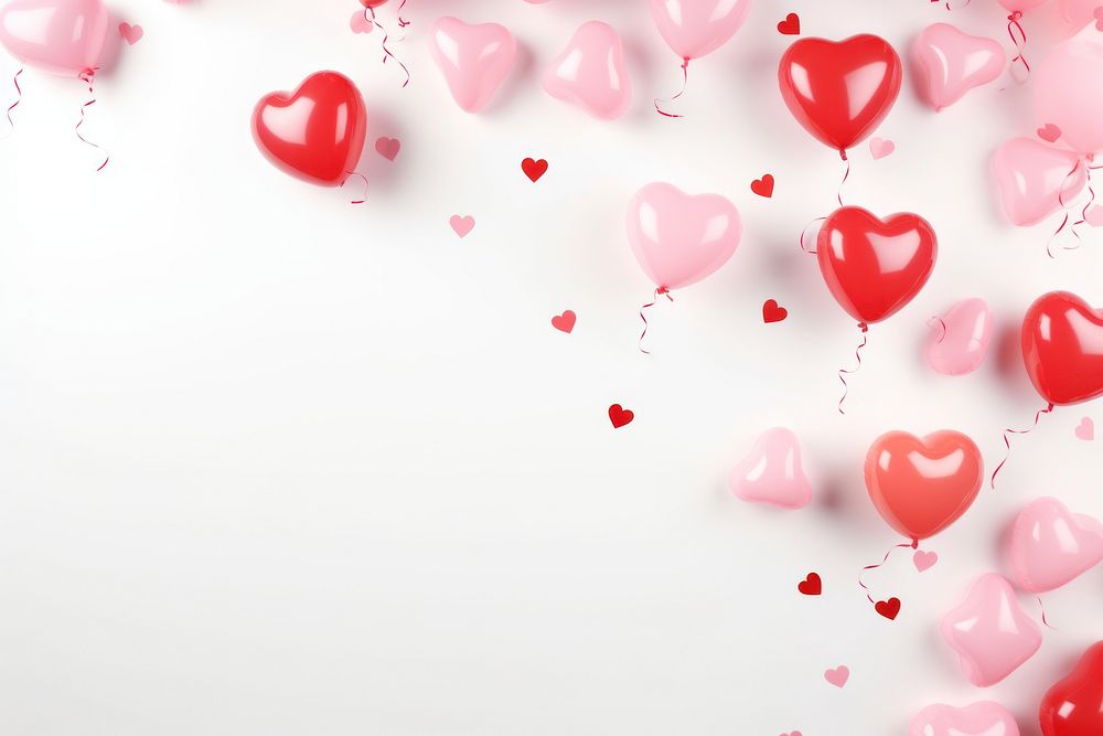 Balloon backgrounds heart petal. AI generated Image by rawpixel.