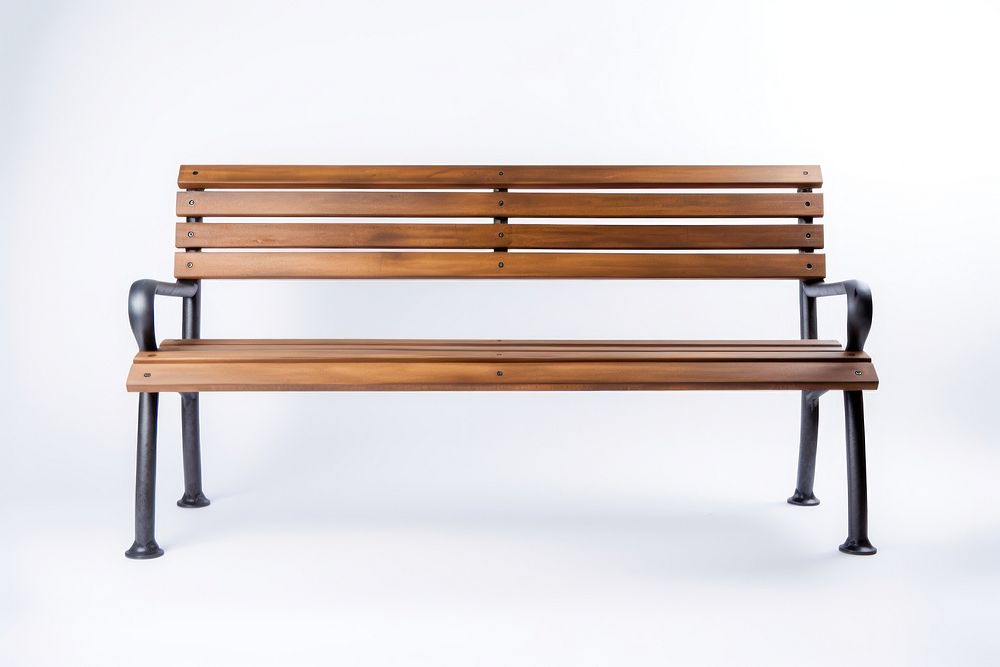 Bench furniture white background architecture. AI generated Image by rawpixel.